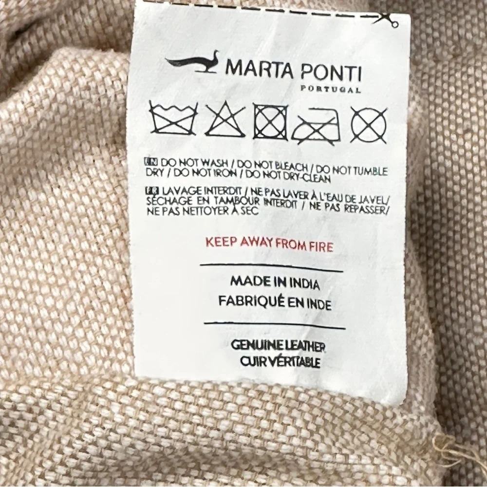 Marta Ponti Portugal | Large Rich Carmel Brown Genuine Woven Leather Hobo Bag - Picture 11 of 13